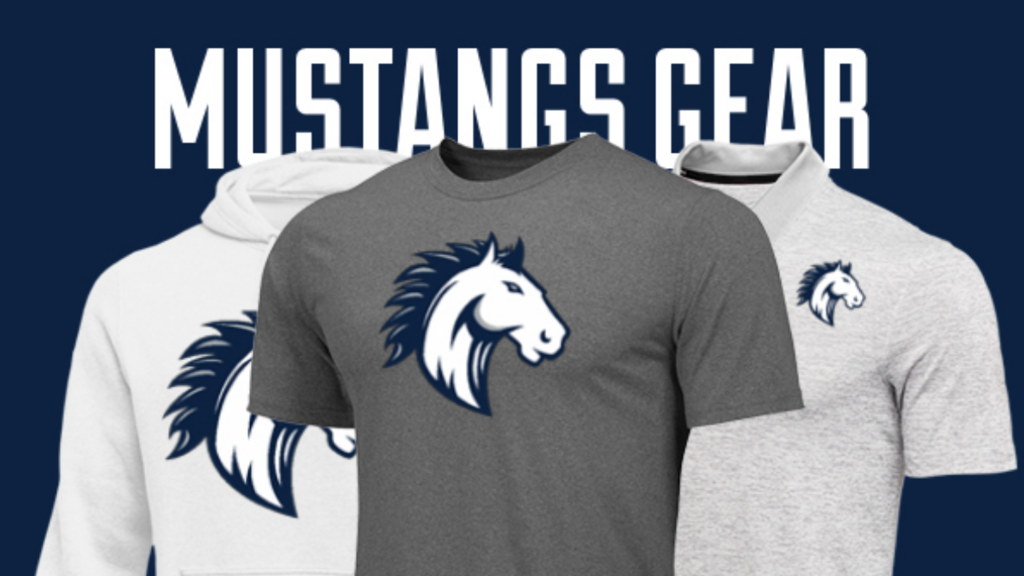 t-shirts with Mustangs logo